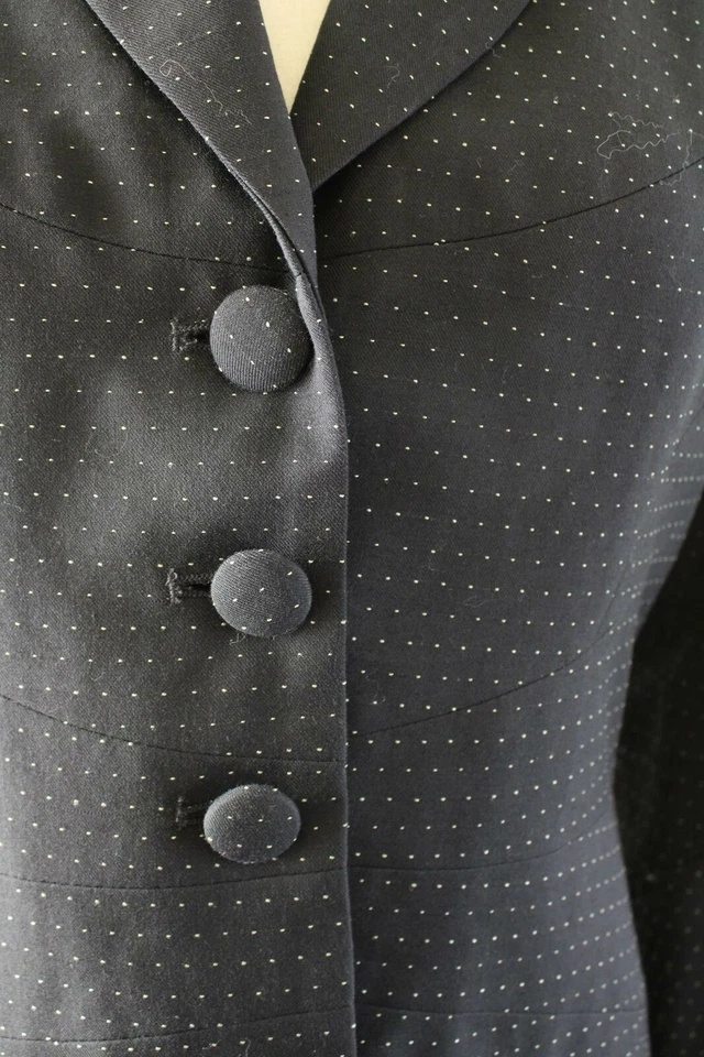 Chaqueta Blazer Yigal Azrouel Mujer Negra Pin Lunares Mezcla Lana Talla 4 Foto 3 de 4