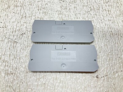 Phoenix Contact D-ST 2,5-QUATTRO Gray Grey End Cap DST2,5QUATTRO Lot of 2 (TSC)