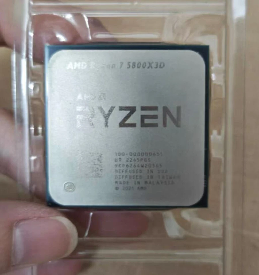 AMD Ryzen 7 5800X3D 8-core 16-thread 3.4-4.5Ghz 3-level cache 96MB CPU processor - Image 3 of 4
