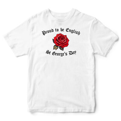 St George's Day Proud To Be English Kinder T-Shirt Shirt Country Flag Saint 23r...