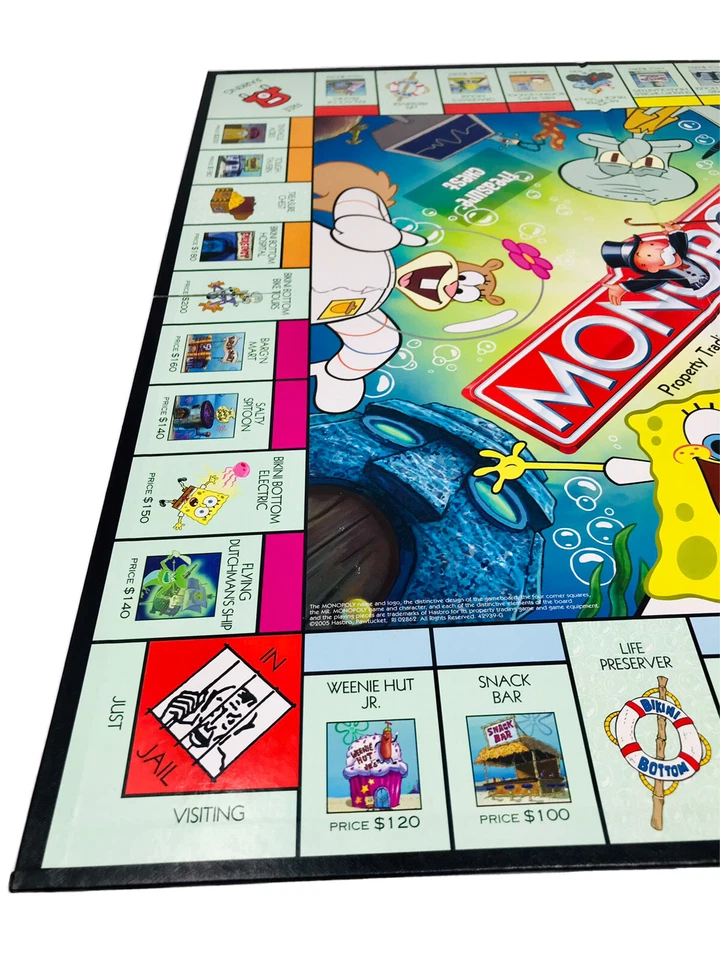 SpongeBob SquarePants Monopoly GAME BOARD 2005 Replacement Pieces - Image 2 of 4