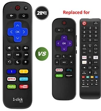 1-clickTech Remote Replaced for Roku TV/Roku Express/+/Premiere/Ultra/HD/4/3/2/1