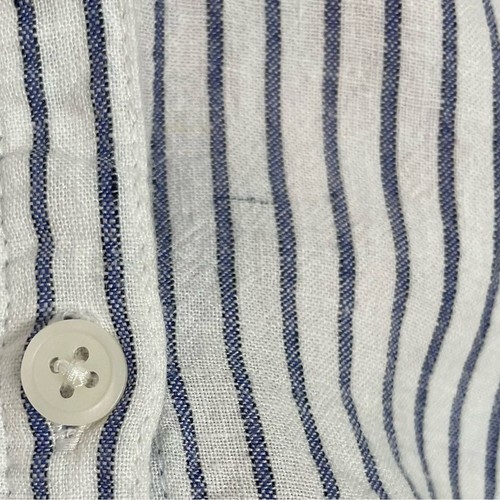 Silence + Noise Top Striped Linen Rayon ALTERED Relaxed Fit Size Large Women - Picture 9 of 14