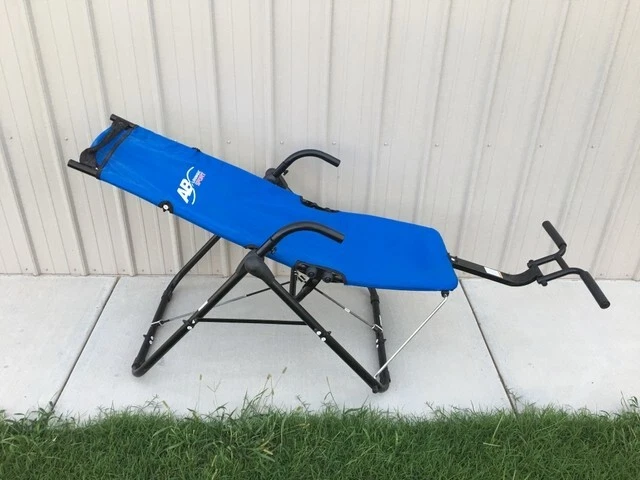 AB Lounge Deporte Entrenamiento Abdominal Fitness Ejercicio Tumbona Azul Silla Máquina Foto 2 de 2