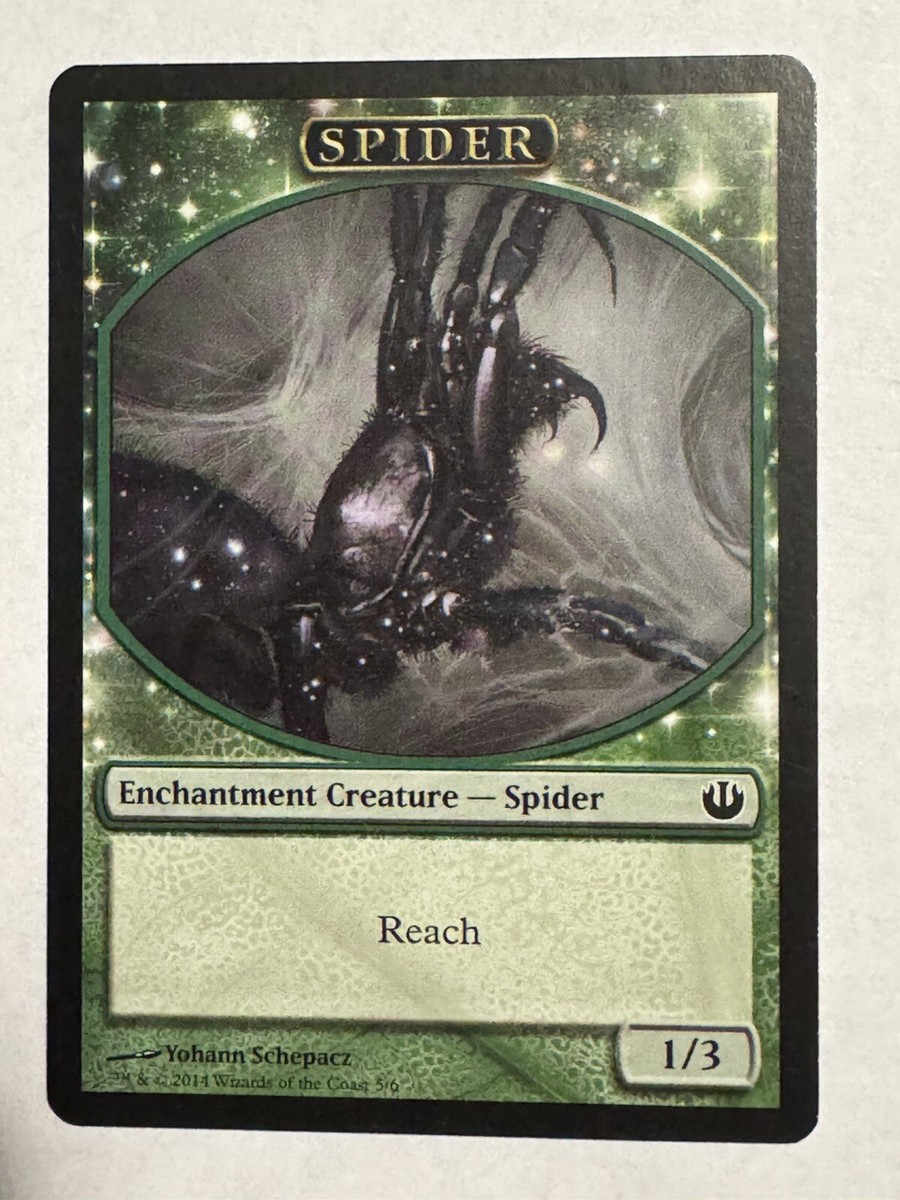 MTG Magic the Gathering Token - Spider (5/171) Journey into Nyx LP | eBay MTG Magic the Gathering Token - Spider (5/171) Journey into Nyx LP | eBay