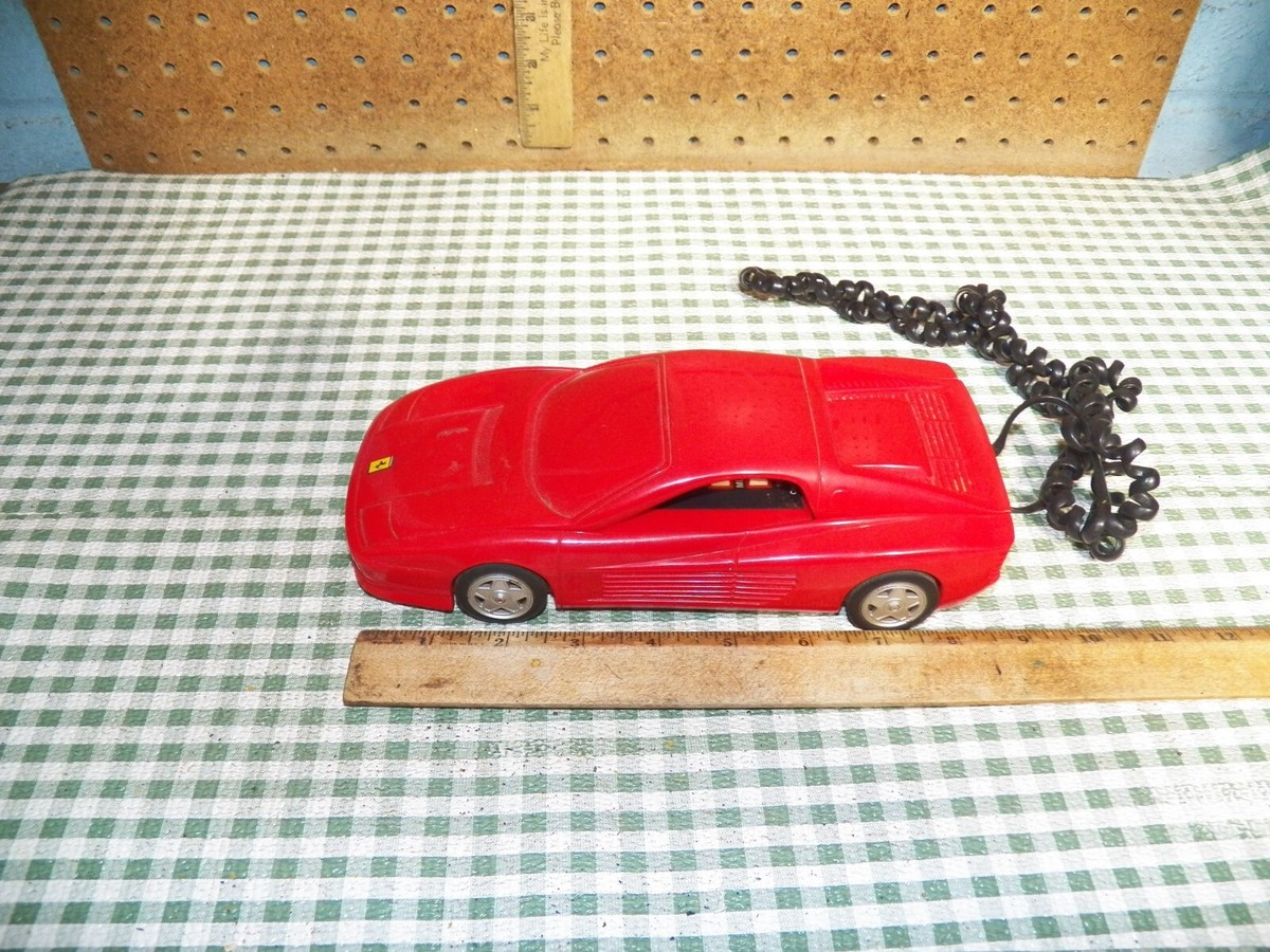 Ferrari Testarossa 電話 Vintage DIALFONE 80s Red Ferrari Testarossa Landline Phone