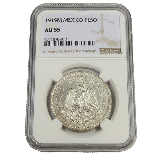1905 Norway 2 Kroner Small Coat of Arms Silver Coin Graded AU 55
