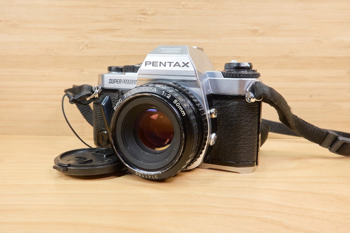 Pentax Super Program Film Camera Pentax-A 1:2 50mm Lens, Pentax