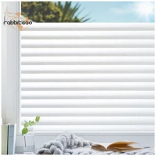 rabbitgoo Window Film Privacy Bathroom Blinds Static Cling Frosted Glass Sticker