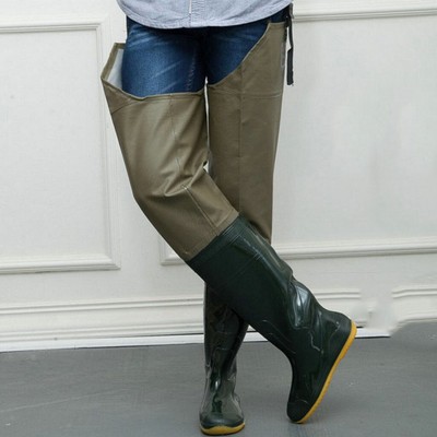 Wathose Anglerhose Teichhose Hochwasserhose Verdickte Hose Mit Stiefel Pvc Watstiefel Hosen Angelsport
