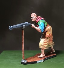 54mm 1/32 Tin/pewter painted - Sailor and Falconet