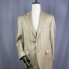 Lauren Ralph Lauren Mens 40 Khaki Tan Wool Silk Blazer Suit Jacket