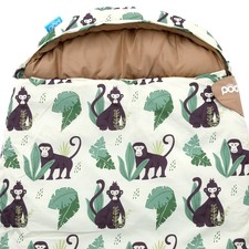 Pod Kid’s Monkey Sleeping Bag, 3 Season, Camping Accessories