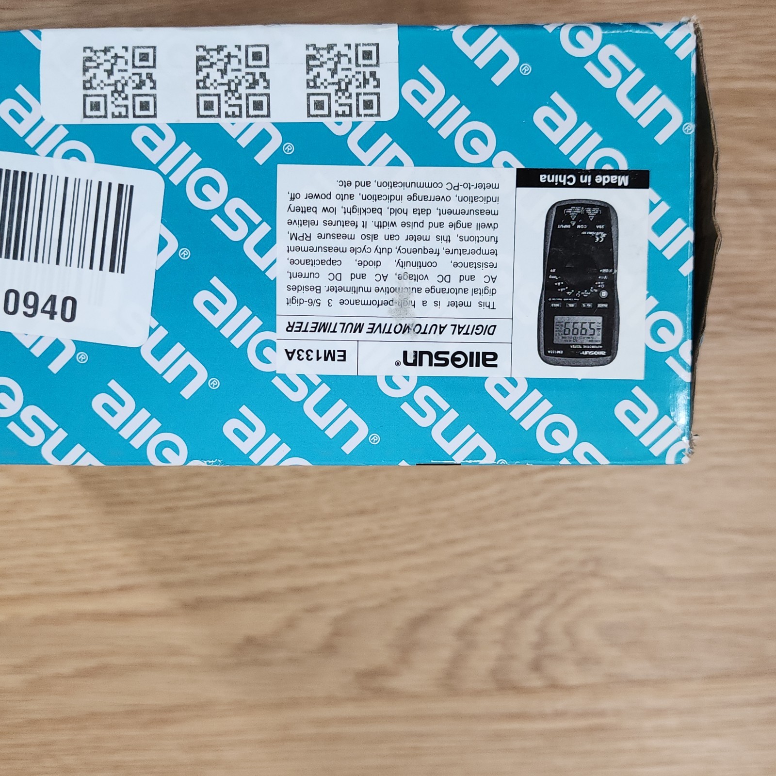 Allsun Automotive Dwell Meter Digital Multimeter Autoranging TRMS 5999 Counts AC