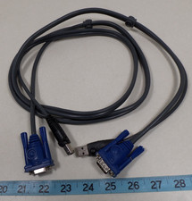 VGA Cable with USB Connectors USB-A USB-B Printer 6 Foot Length