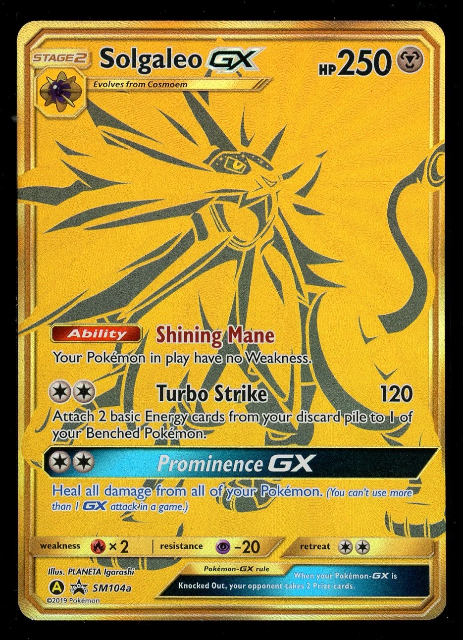 Pokemon Solgaleo GX SM104a Hidden Fates Ultra Premium Collection Promo Near Mint