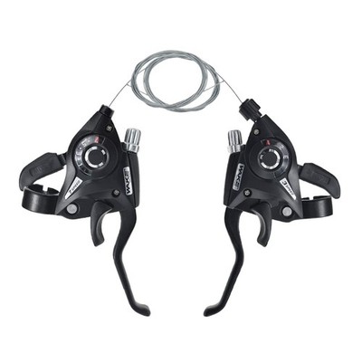 3x7 Speed Shifte and 3x8 Speed Bicycle Brake Levers Shifter Set, Left Right B...