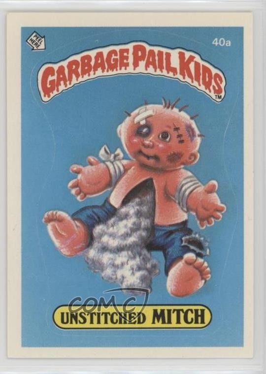 1985 Topps Garbage Pail Kids Series 1 Unstitched Mitch (One Star Back) #40a 0kt2