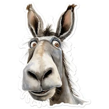 Funny Mule Donkey - Vinyl Decal Sticker - Car Window Laptop - ebn12383