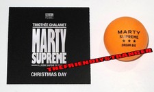 Timothee Chalamet "MARTY SUPREME" Ping Pong Ball + Promo Hopp Ride Card RARE