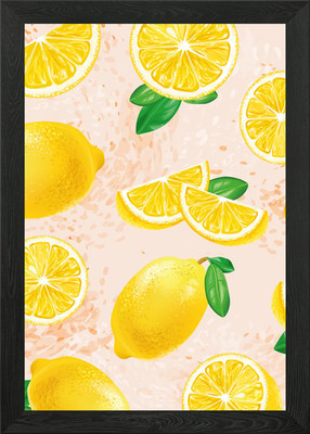Gerahmtes Wandbild Frische Limonade Poster Leinwanddruck Bild