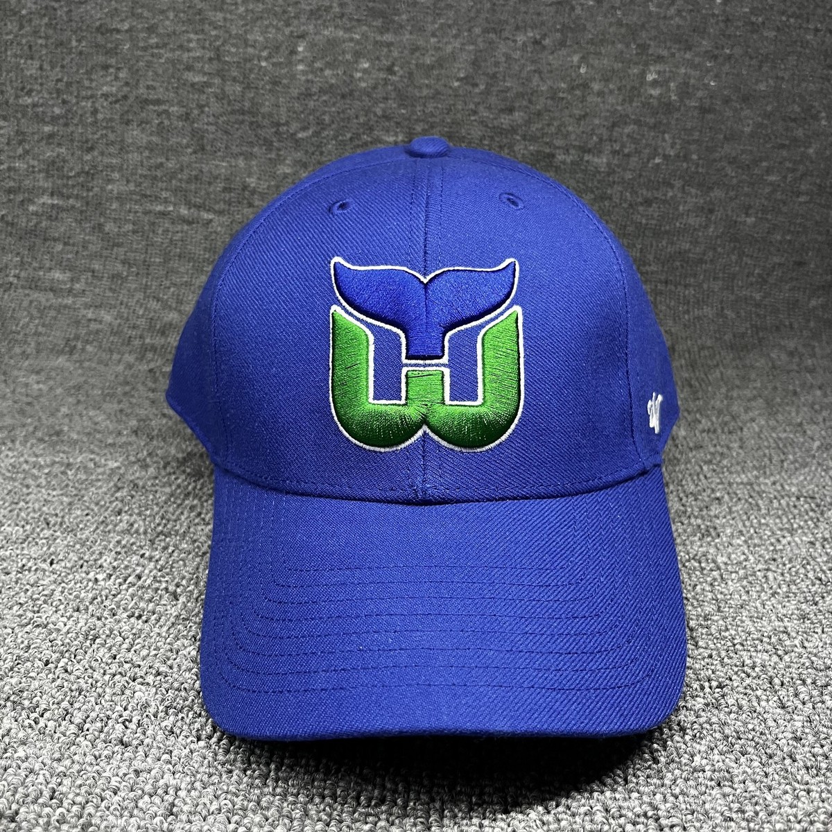 Hartford Whalers '47 Brand MVP NHL Adjustable Hat Blue Hook & Loop Strapback