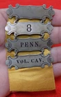 CIVIL WAR VETERANS 8th PENNSYLVANIA VOLUNTEER CAVALRY GAR LADDER BADGE