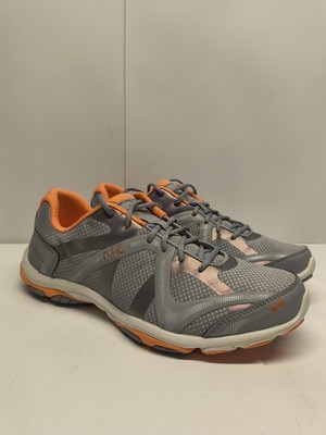 Ryka N-Gage Influence Running Sneakers Gym Shoes Women's Sz 11M, Grey/ Salmon 