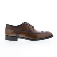 Di Bianco SBP942 Mens Brown Oxfords & Lace Ups Wingtip & Brogue Shoes 10