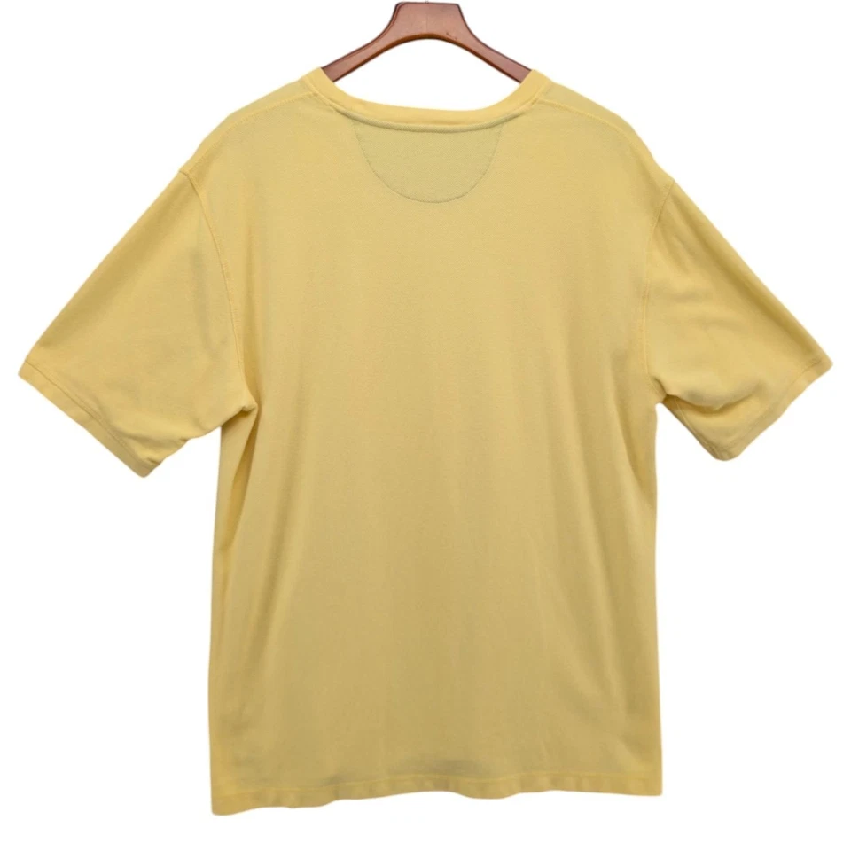 Camiseta GH Bass Texturizada Para Hombre Amarilla Pesada Manga Corta Cuello Redondo Talla XL Foto 2 de 4