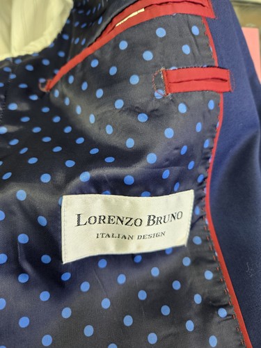 Wow Stunning Wow Brand New Lorenzo Bruno 3 Piece Vested Suit 38 Long 32 Waist - Picture 6 of 16