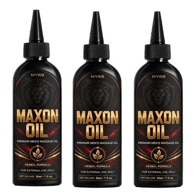 MAXON OIL Premium Body Massage Oil Herbal Extract Formula | 30ml X 3 Pack