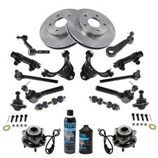 21 Piece Steering Suspension & Brake Kit Control Arms Tie Rods Brakes New