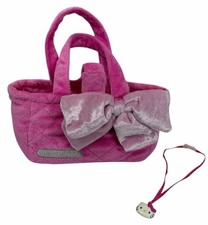 Child Size Hello Kitty Velour Bow Bag Purse w/ Choker Necklace Sanrio 2011 2012