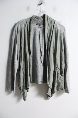 Lisa Rinna Damen Kontrast Wasserfall Jersey Strickjacke - Grün Größe M Medium (e69)