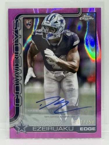 2025 Topps Chrome Donovan Ezeiruaku Pink Lava Refractor (RAW)