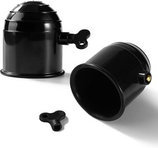 2 PCS Tow Ball Cover with Lock, 50mm Tow Bar Ball Cover Cap, Plastic Trailer Hit