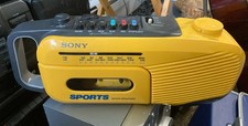 Vintage Sony Sports Water Resistant CFM-101 AM/FM Radio Cassette Player Works 