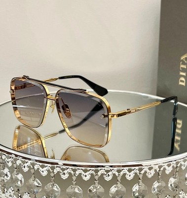 DITA MACH SIX Luxury Square Metal Sunglasses Gradient Unisex 61-12-140