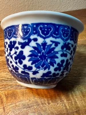 Blue and White Porcelain Small Indoor Succulent Planter Pot  3''