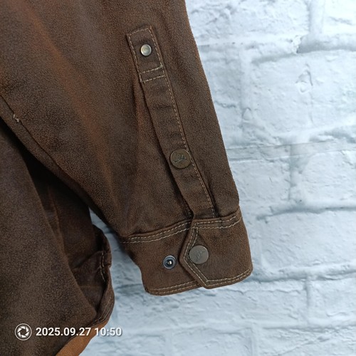 Jeremiah Shirt Mens Extra Large Brown Snap Front Western Shacket Workwear Casual - Picture 8 of 10
