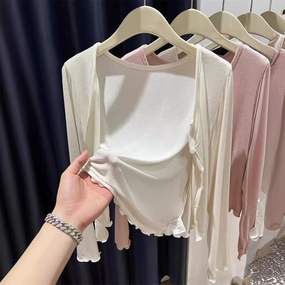 Summer thin sunscreen cardigan jacket, women's ice silk small shawl cover shirt - Image 2 of 4