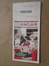 Sinclair Highway Road Map of Indiana 1954