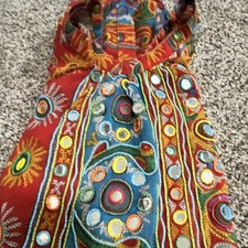 Indian Handmade Embroidered Dress with Mirror Work for girls