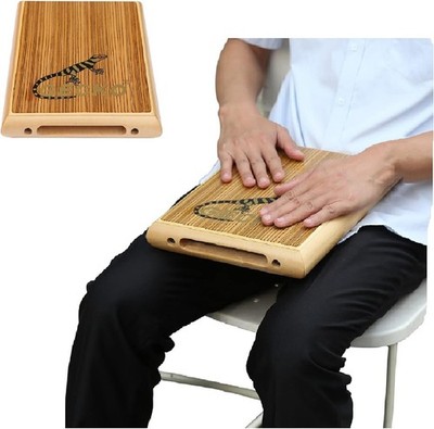 GECKO Travel Cajon,Cajon Box Drum Percussion Instrument Zebra Wood with Inter...