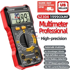 ANENG SZ304 Digital Multimeter Tester AC DC 1999 Counts Volt Amp Meter Handheld