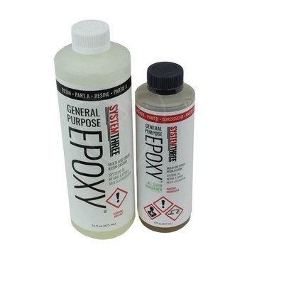 System Three General Purpose Epoxy Kit W/#3 Slow Hardener, 1-1/2 Pint