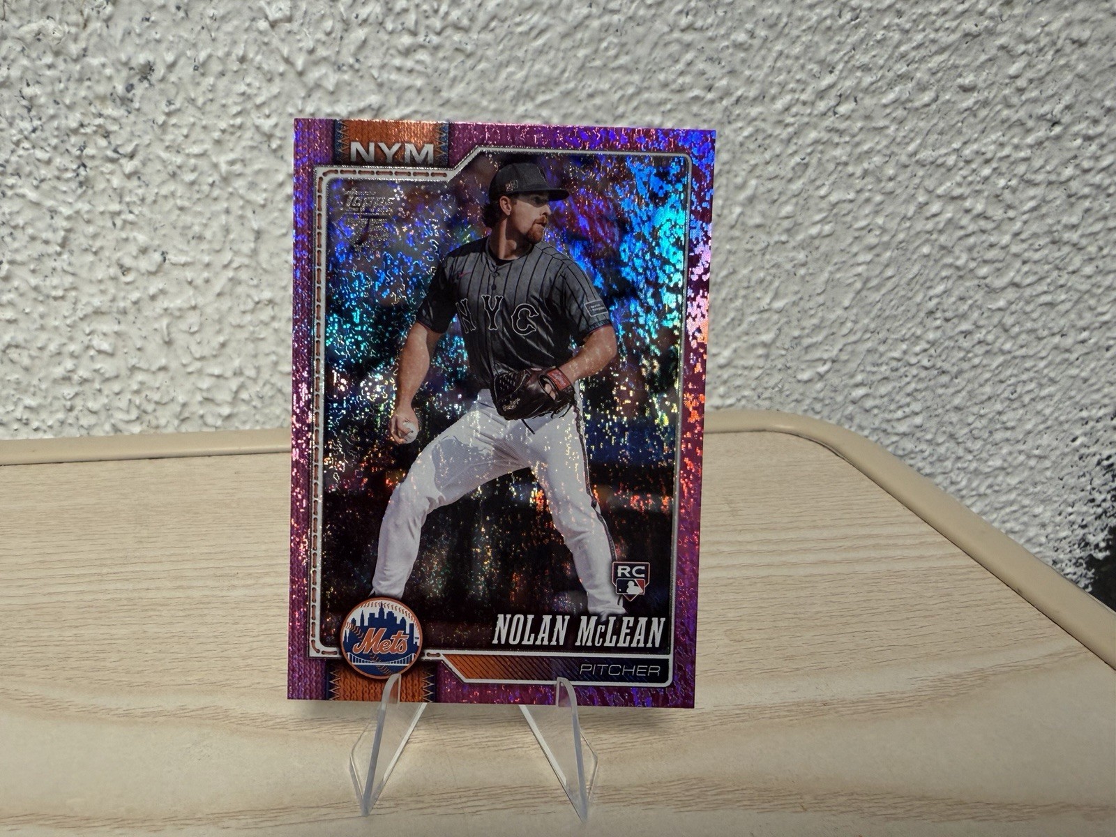 2026 Topps Series 1 - Nolan McLean #214 Pink Holo Foil (RC)
