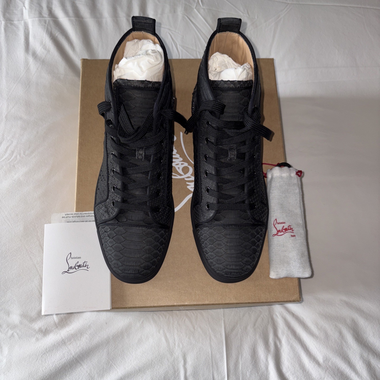 Christian Louboutin Louis Orlato Flat Python Nubuck / GG Size 42 image 3