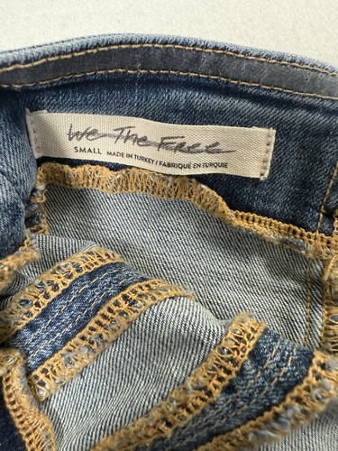 We The Free Free People Denim Bustier Corset Top Button Front Blue Women’s Small - Picture 3 of 6